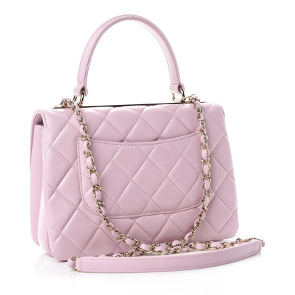 Chanel Lambskin Quilted Small Trendy CC Flap Dual Handle Bag Light Pink 3 of 11