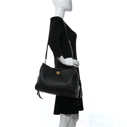 Mulberry Heavy Grain Iris Tote Midnight Black 2 of 8