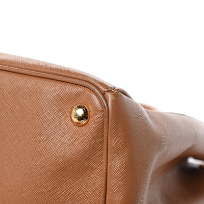 Prada Saffiano Large Galleria Double Zip Tote Caramel 11 of 22