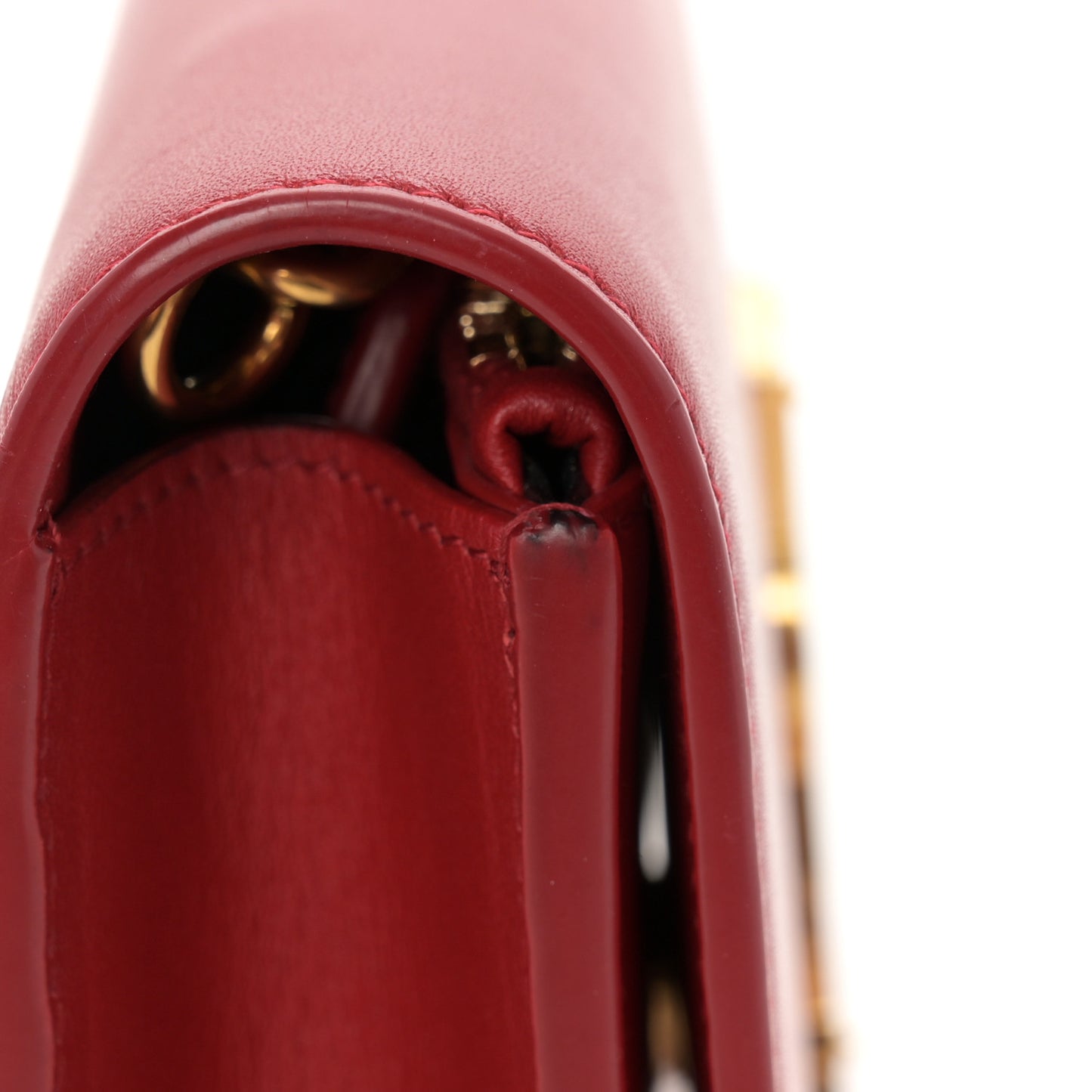 Smooth Calfskin Classic Monogram Kate Tassel Chain Wallet New Lipstick