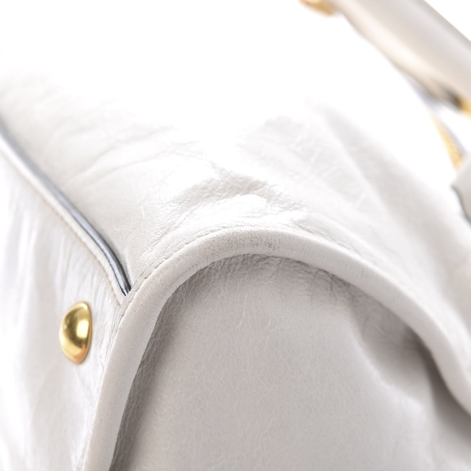 Miu Miu Vitello Shine Zip Tote Talco 14 of 14