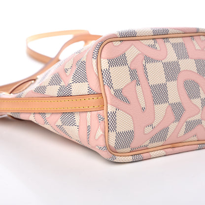 Louis Vuitton Damier Azur Tahitienne Nano Noe Rose Ballerine 5 of 9