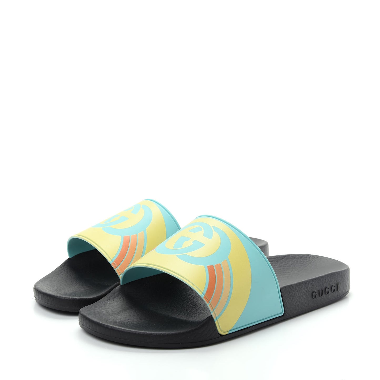 Rubber GG Rainbow Mens Pursuit Pool Slide Sandals 11 Aquamarine
