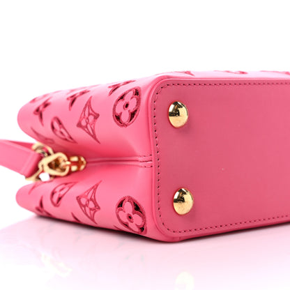 Louis Vuitton Calfskin LV Broderie Anglaise Capucines BB Pink 7 of 8