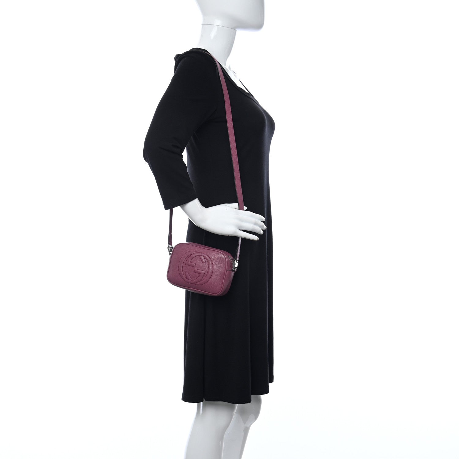 Gucci Pebbled Calfskin Children's Mini Soho Disco Messenger Bag Peonia Flower 3 of 25