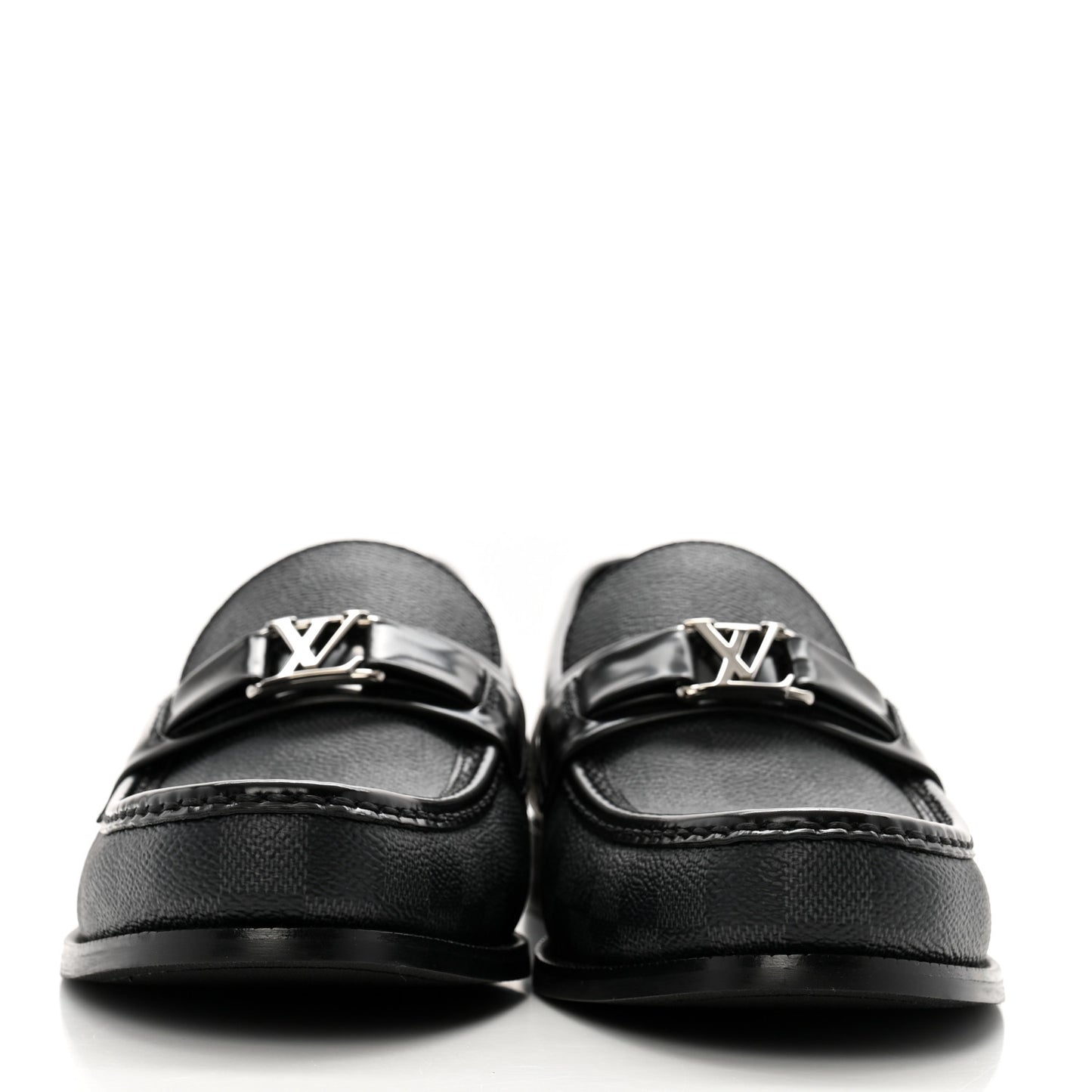 Damier Graphite Calfskin Mens Major Loafers 8