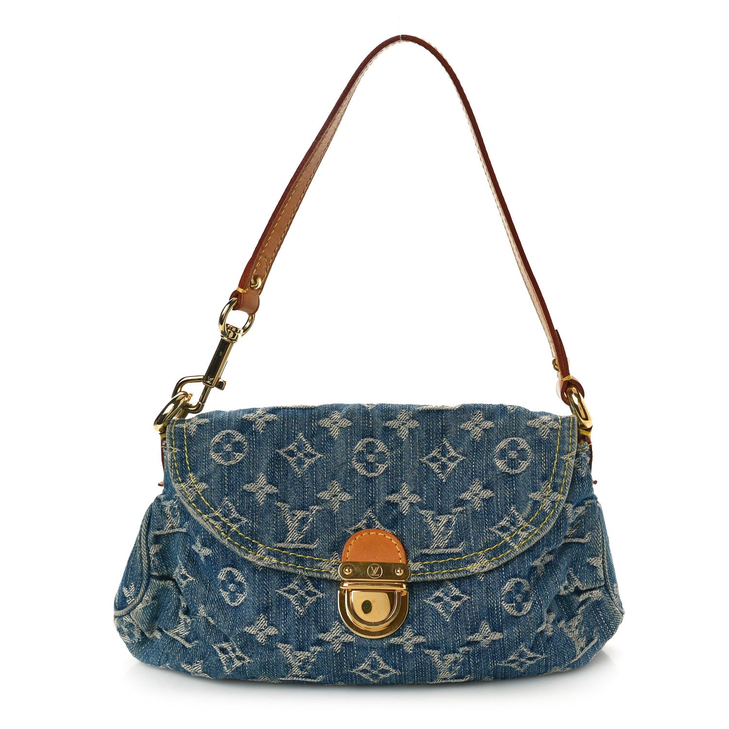 Louis Vuitton Monogram Denim Mini Pleaty Blue 1 of 9