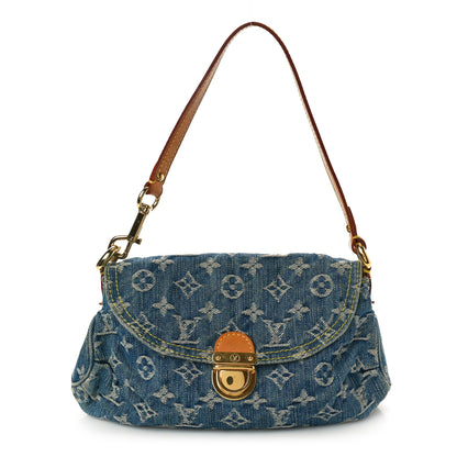 Louis Vuitton Monogram Denim Mini Pleaty Blue 1 of 9