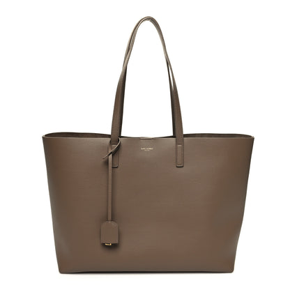 Saint Laurent Calfskin Large Shopping Tote Taupe 3 of 12