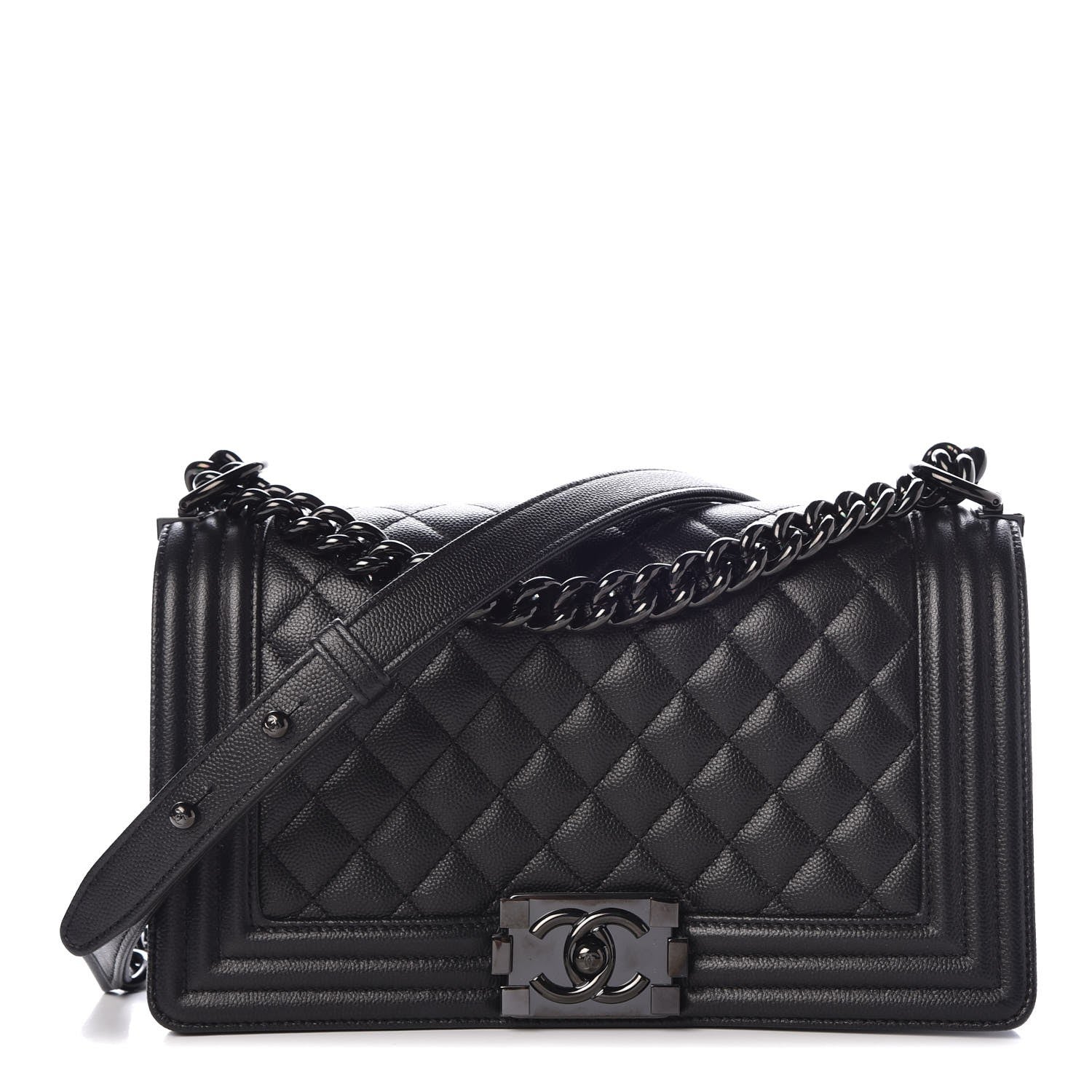 Chanel Caviar Quilted Medium Boy Flap So Black 1 of 8
