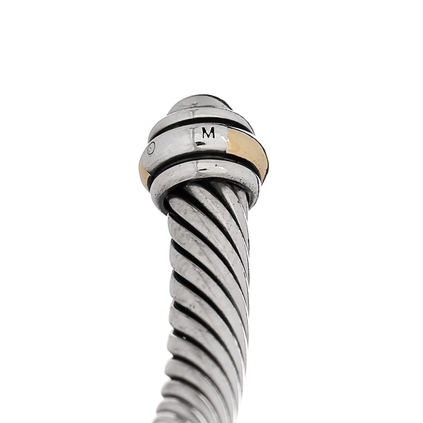 Sterling Silver 18K Yellow Gold 4mm Cable Classics Bracelet