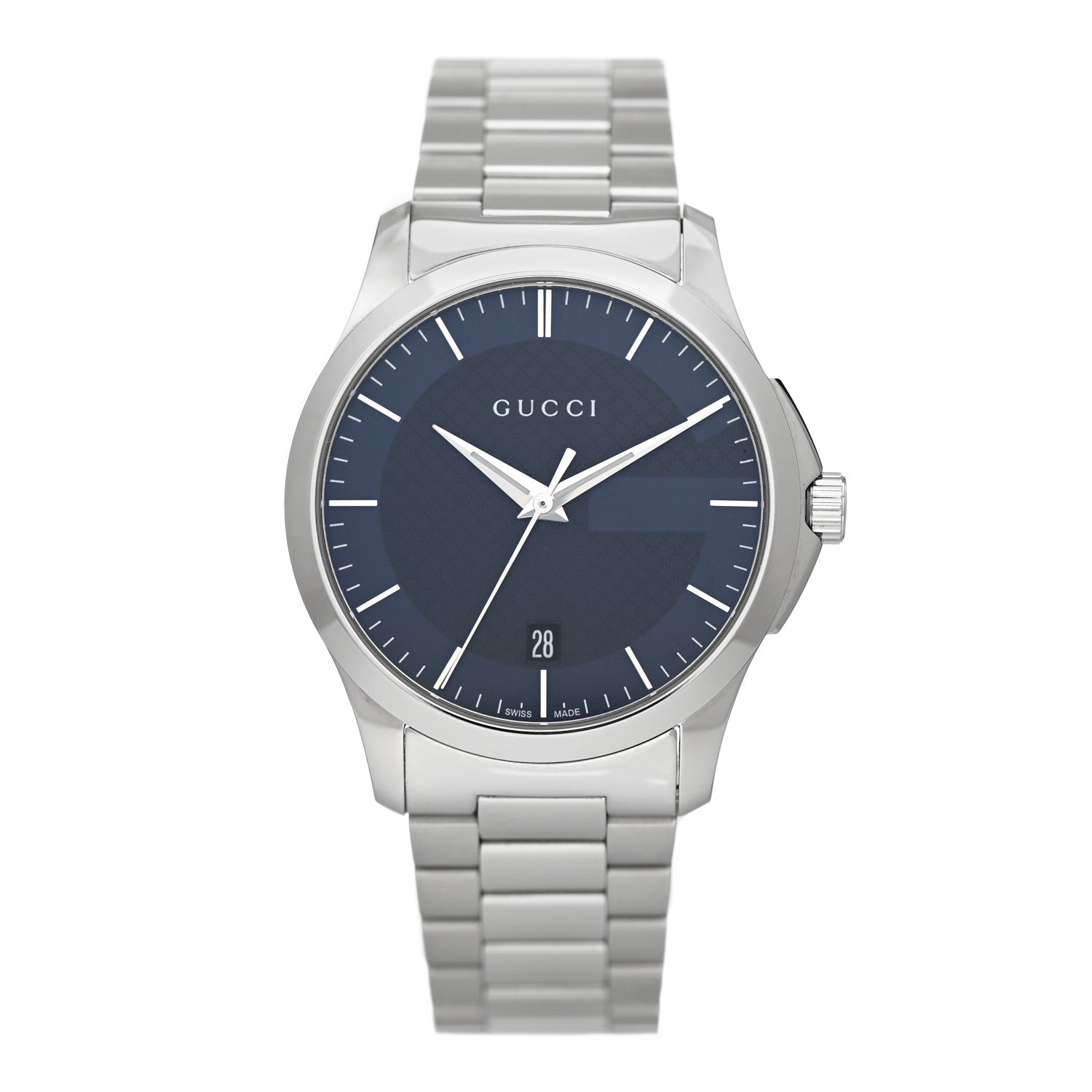 Gucci Stainless Steel 38mm G-Timeless Quartz Watch Navy 1 of 5