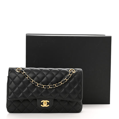 Chanel Lambskin Quilted Medium Double Flap Black 11 of 11
