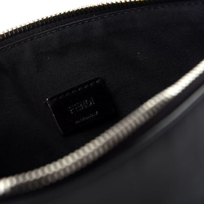 Fendi Vitello Century Shadow Logo Inlay Tri-Color Pouch Black Asfalto Multicolor 6 of 7