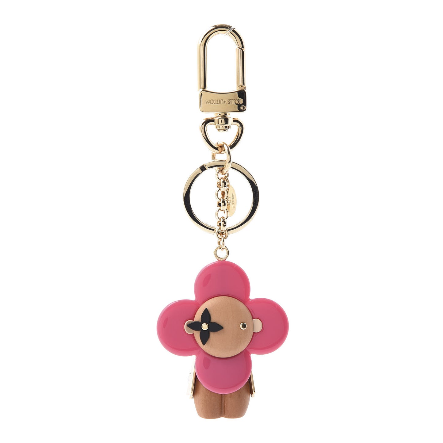 Resin Wood Vivienne Bag Charm Pink