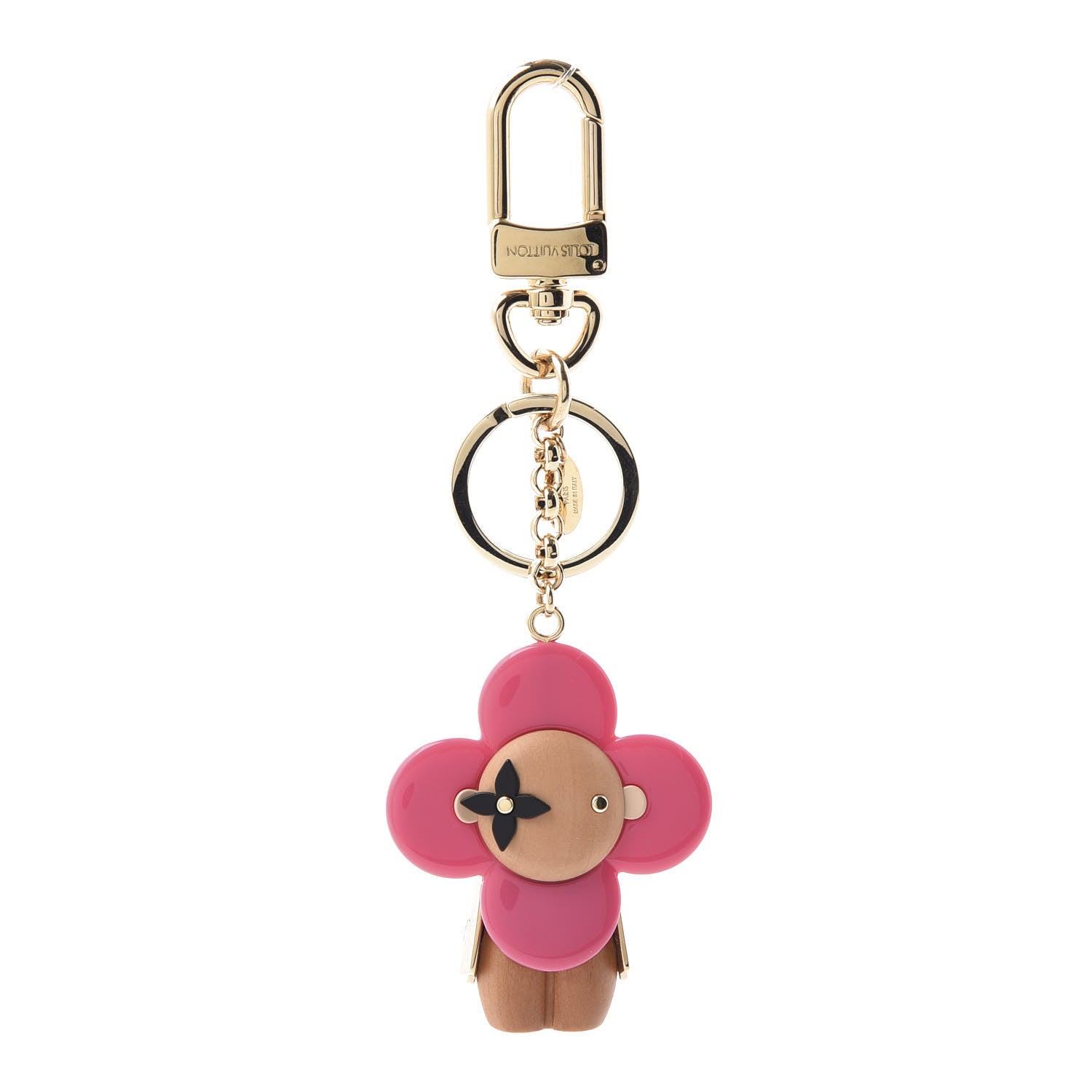 Louis Vuitton Resin Wood Vivienne Bag Charm Pink 1 of 5