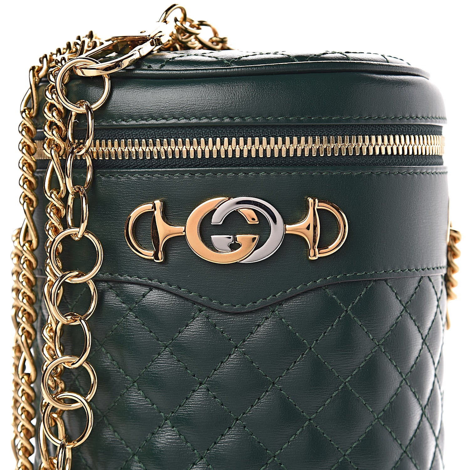Gucci Calfskin Trapuntata Zumi Belt Bag Vintage Green 12 of 12