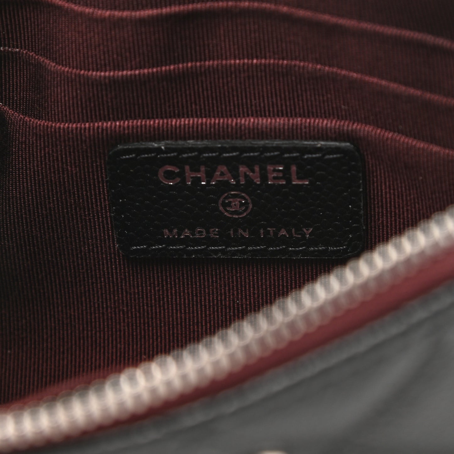 Caviar Quilted Cosmetic Case Black