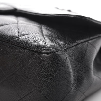 Chanel Caviar Quilted Jumbo Single Flap Black 12 of 17