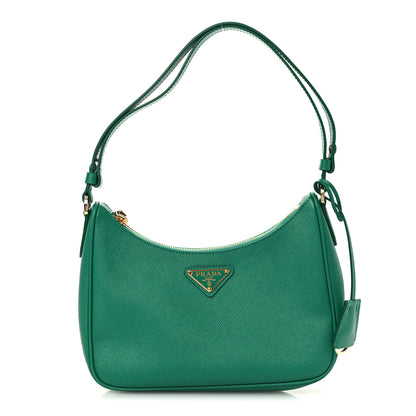 Prada Saffiano Lux Mini Re-Edition Shoulder Bag Mango 1 of 13