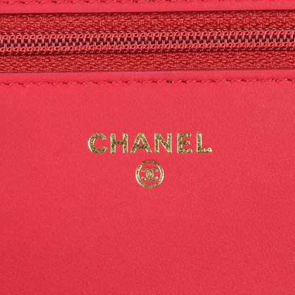 Chanel Lambskin Quilted Boy Wallet On Chain WOC Dark Pink 6 of 8