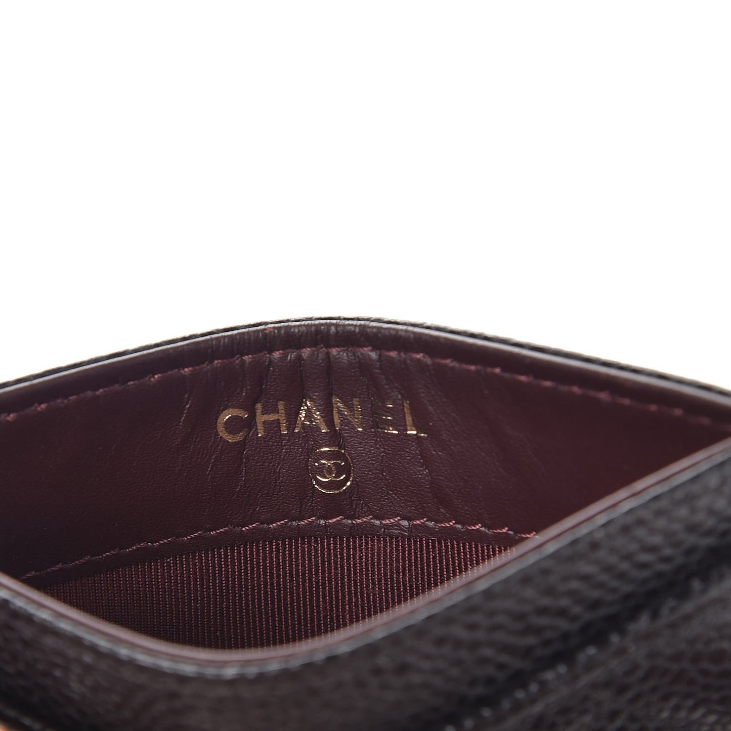 Caviar Quilted Card Holder Black