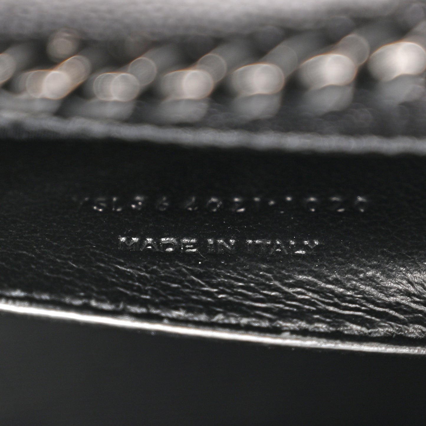 Grain De Poudre Medium Classic Monogram Monochrome Kate Satchel Black