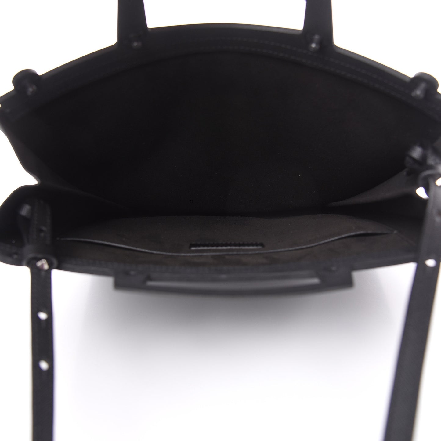 Textured Coated Canvas Logo Print Medium Rave Tote Black