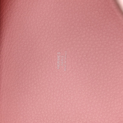 Hermes Taurillon Clemence Picotin Lock 18 PM Rose Sakura 6 of 11