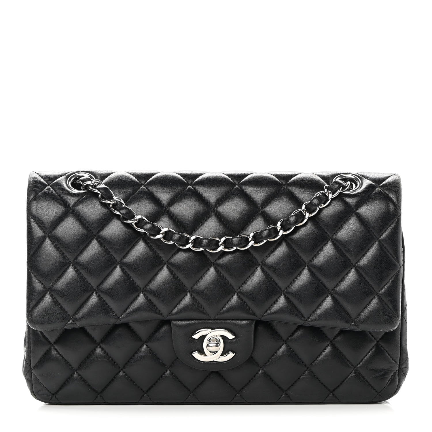 Chanel Lambskin Quilted Medium Double Flap Black 1 of 21