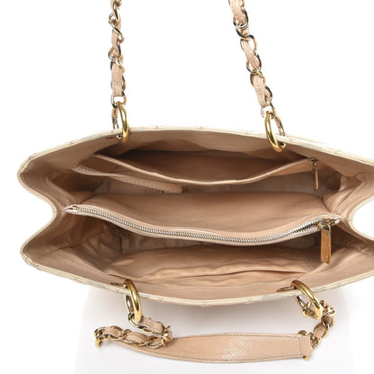 Chanel Caviar Quilted Grand Shopping Tote GST Beige 5 of 19