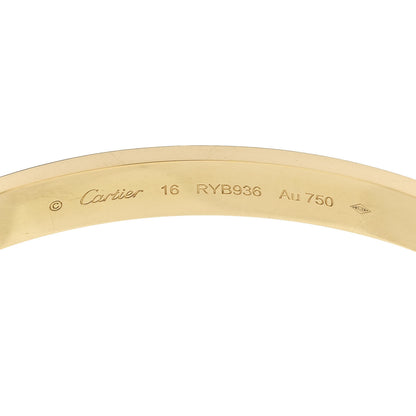 Cartier 18K Yellow Gold LOVE Bracelet 16 6 of 9