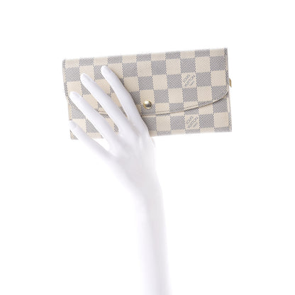 Louis Vuitton Damier Azur Emilie Wallet 2 of 10