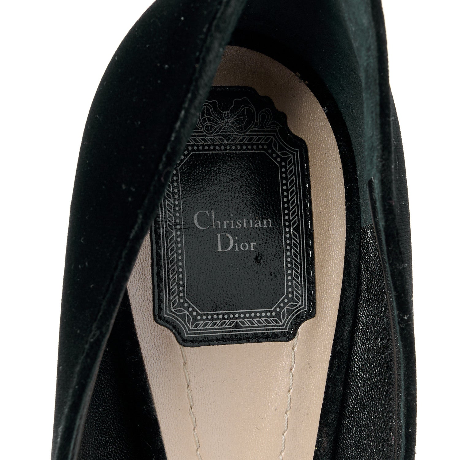 Christian Dior Velvet Crystal Tresor 100 Pumps 42 Black 7 of 12