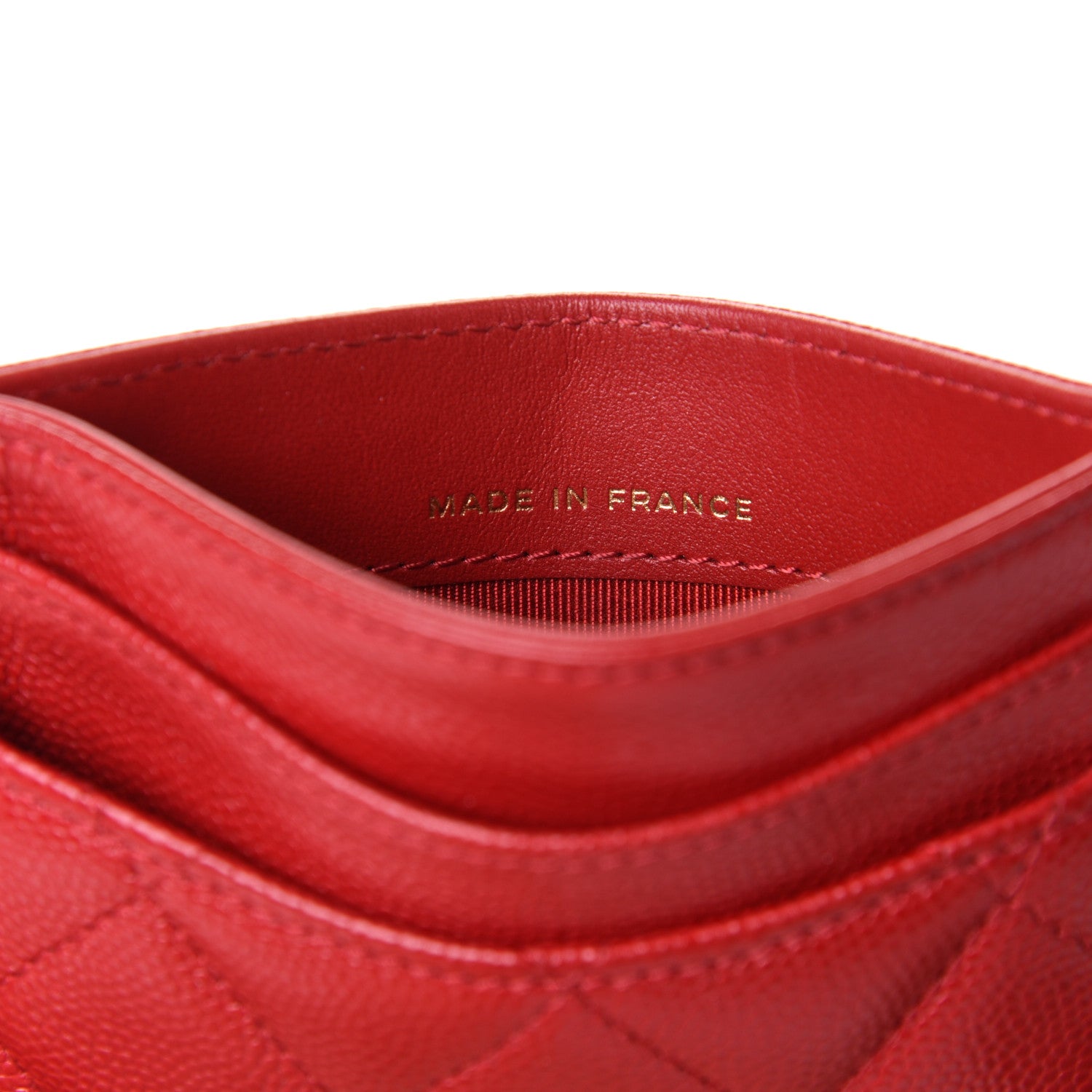 Chanel Caviar Quilted Card Holder Red 7 of 10