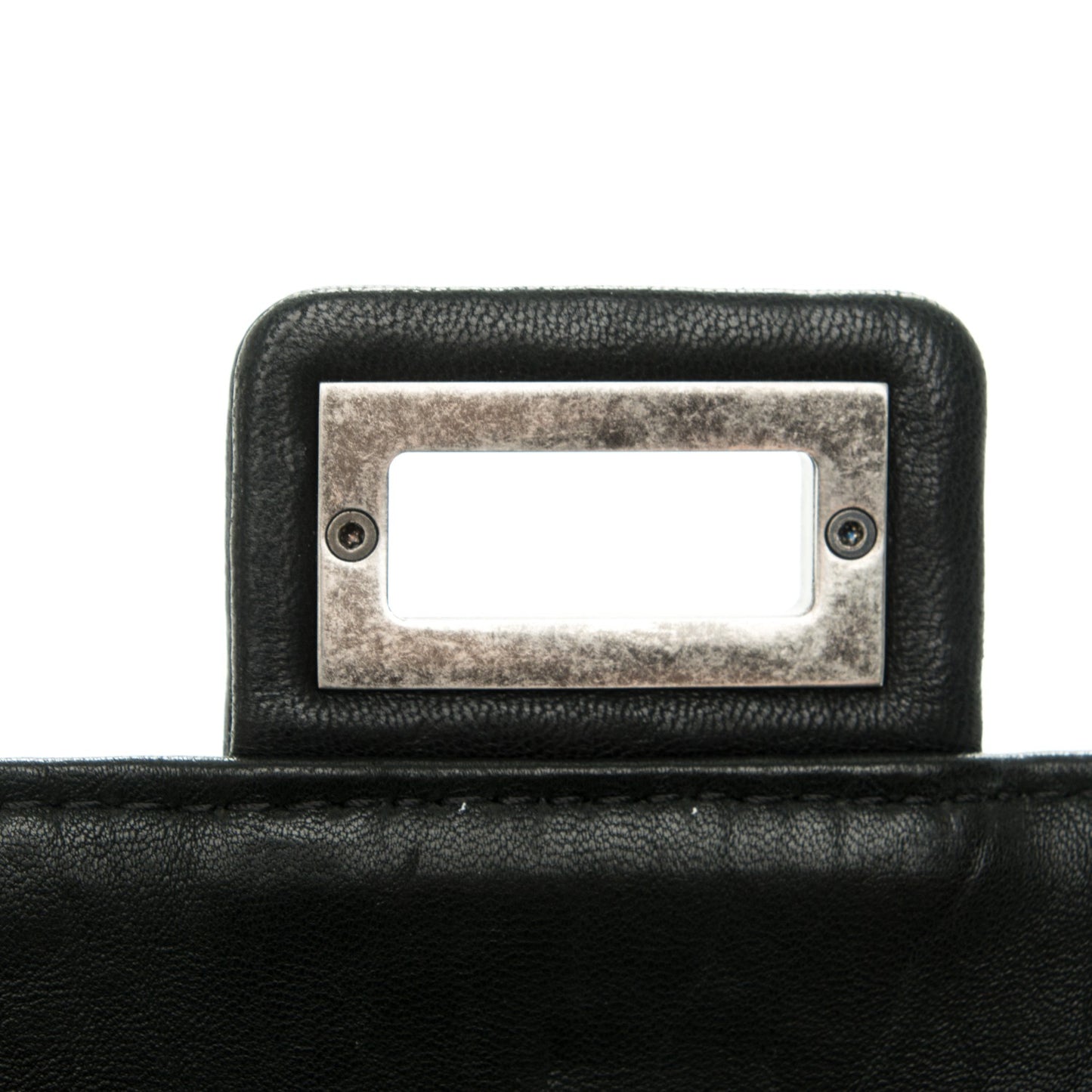 Washed Lambskin Maxi Take Away Flap Bag Black