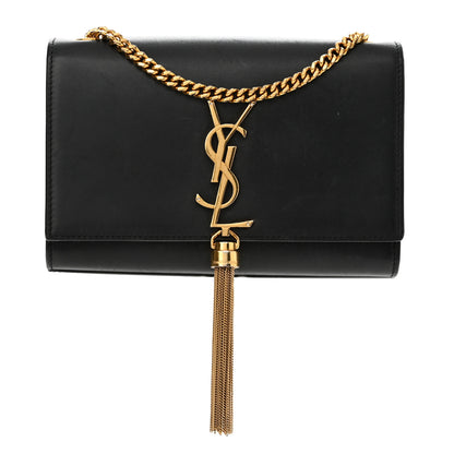 Saint Laurent Calfskin Small Classic Monogram Kate Tassel Satchel Black 1 of 11