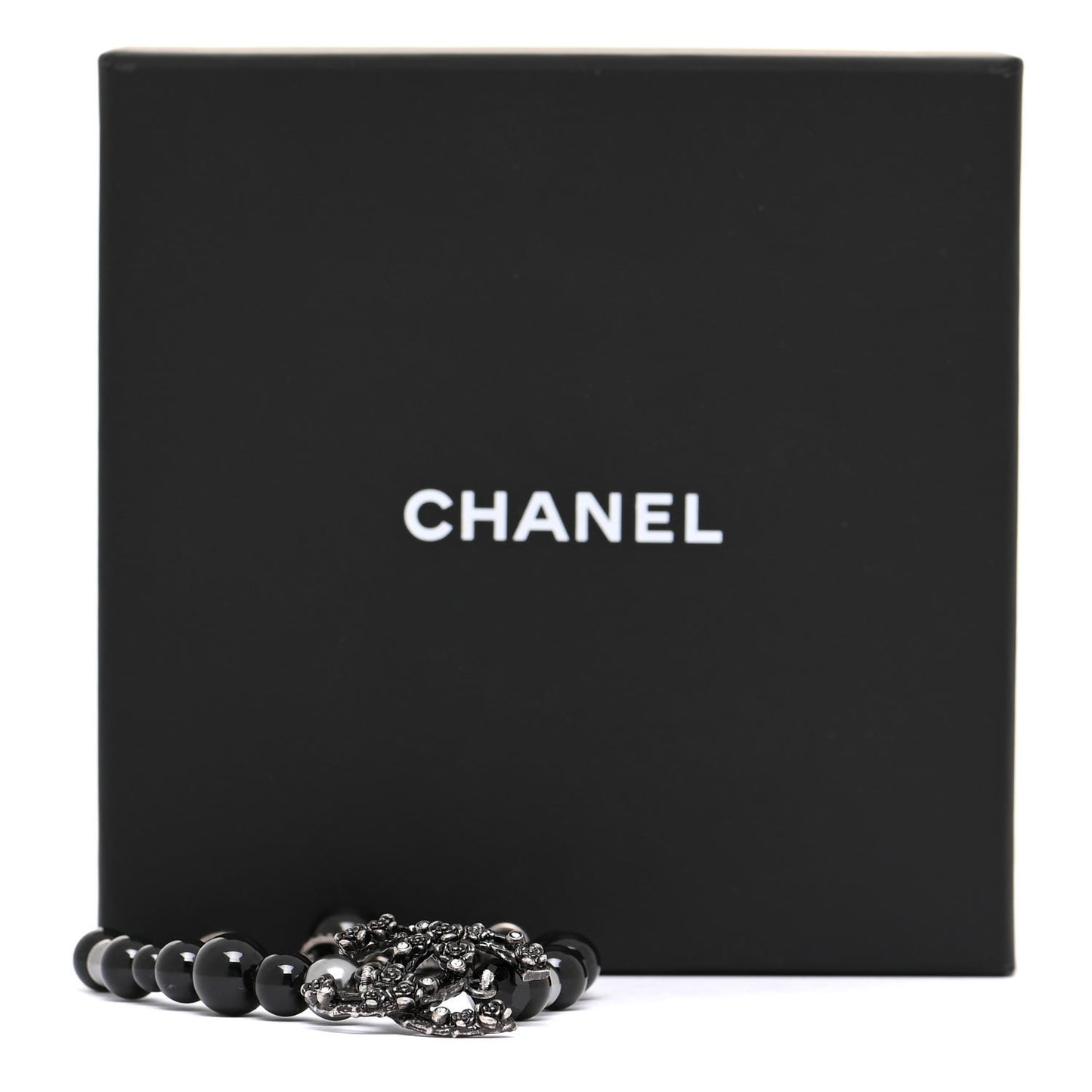 Beaded CC Bracelet Black