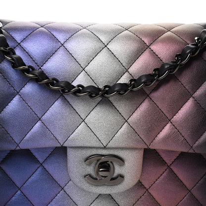 Chanel Calfskin Quilted Ombre Medium Double Flap Black 11 of 12