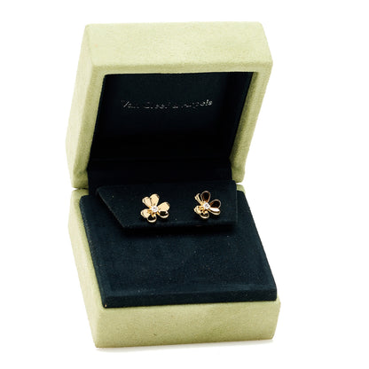 Van Cleef & Arpels 18K Yellow Gold Diamond Mini Frivole Earrings 5 of 5