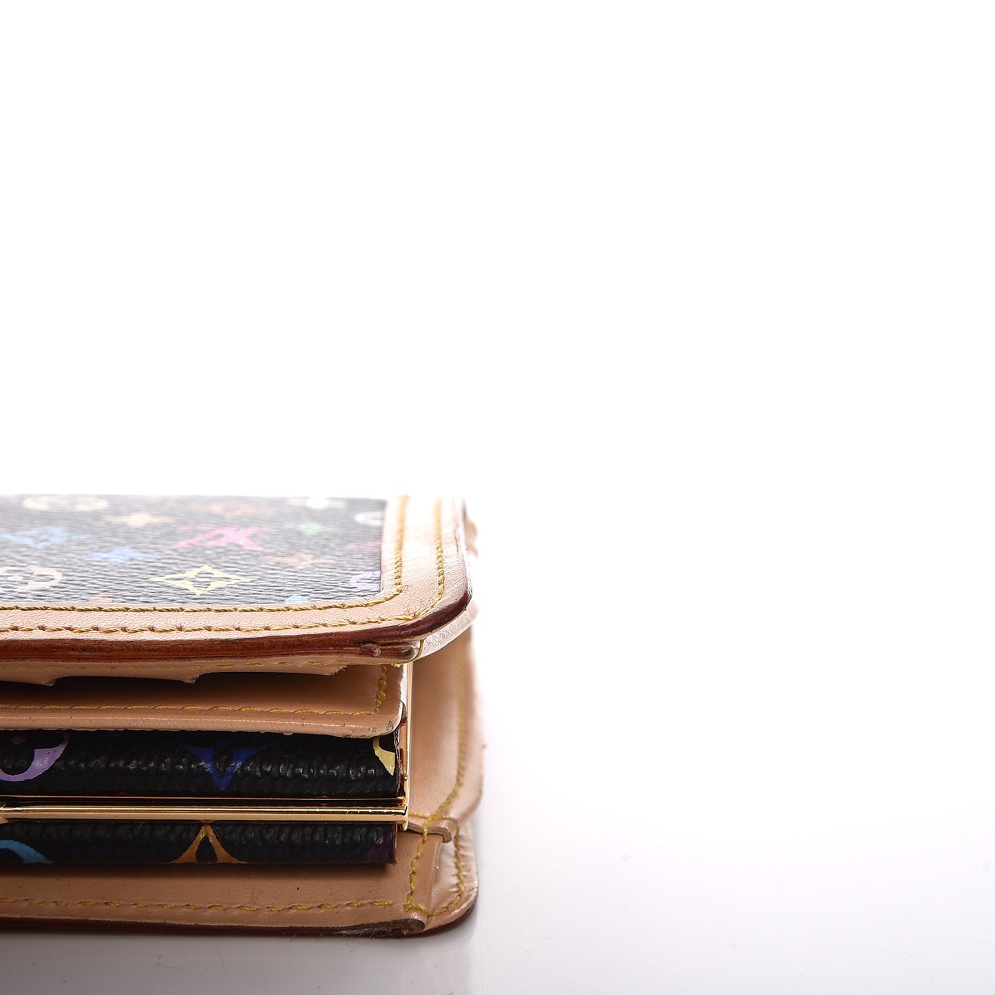 Monogram Multicolor French Purse Wallet Black