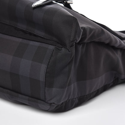 Burberry Nylon Jacquard Beat Check Sundorine Messenger Bag Black 8 of 8