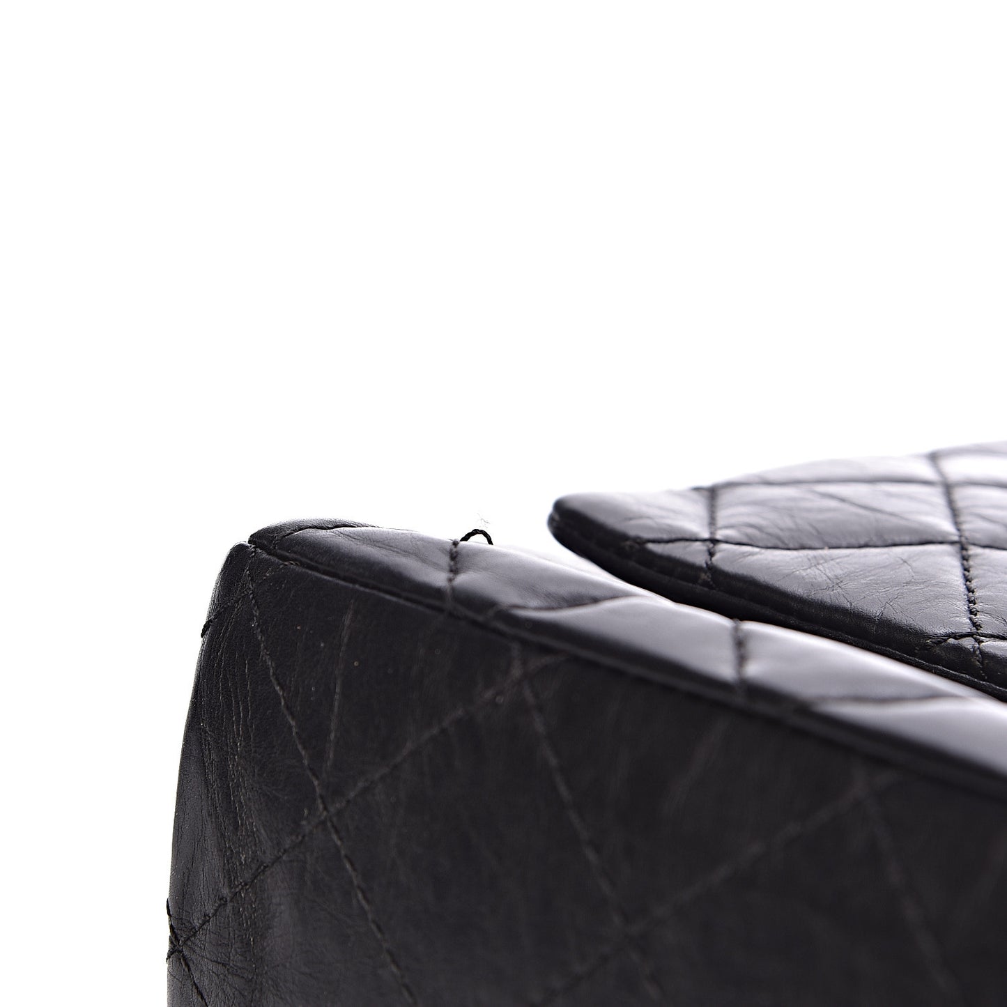 Aged Calfskin Quilted 2.55 Reissue 227 Flap Black