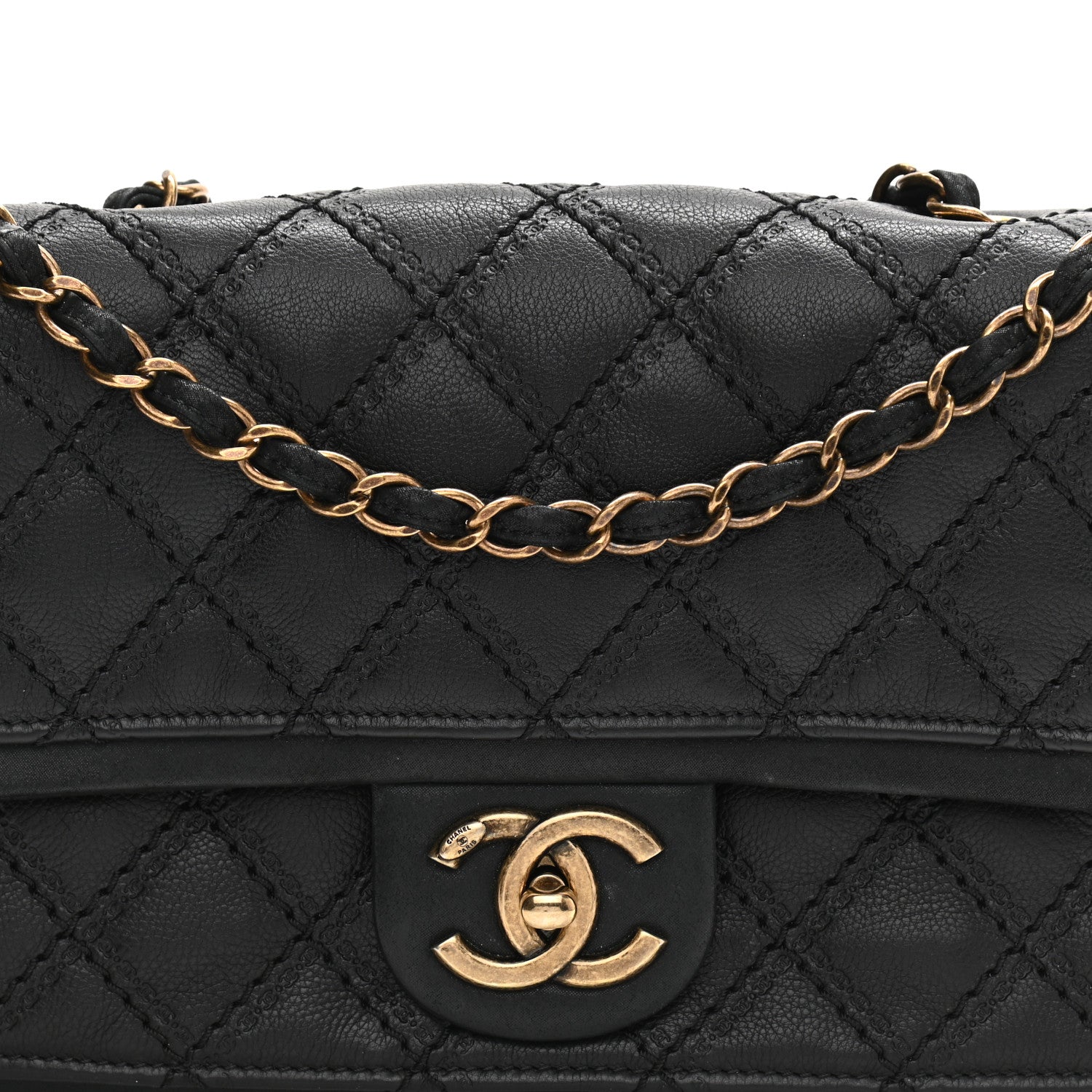 Chanel Calfskin Quilted Flap Black 7 of 9