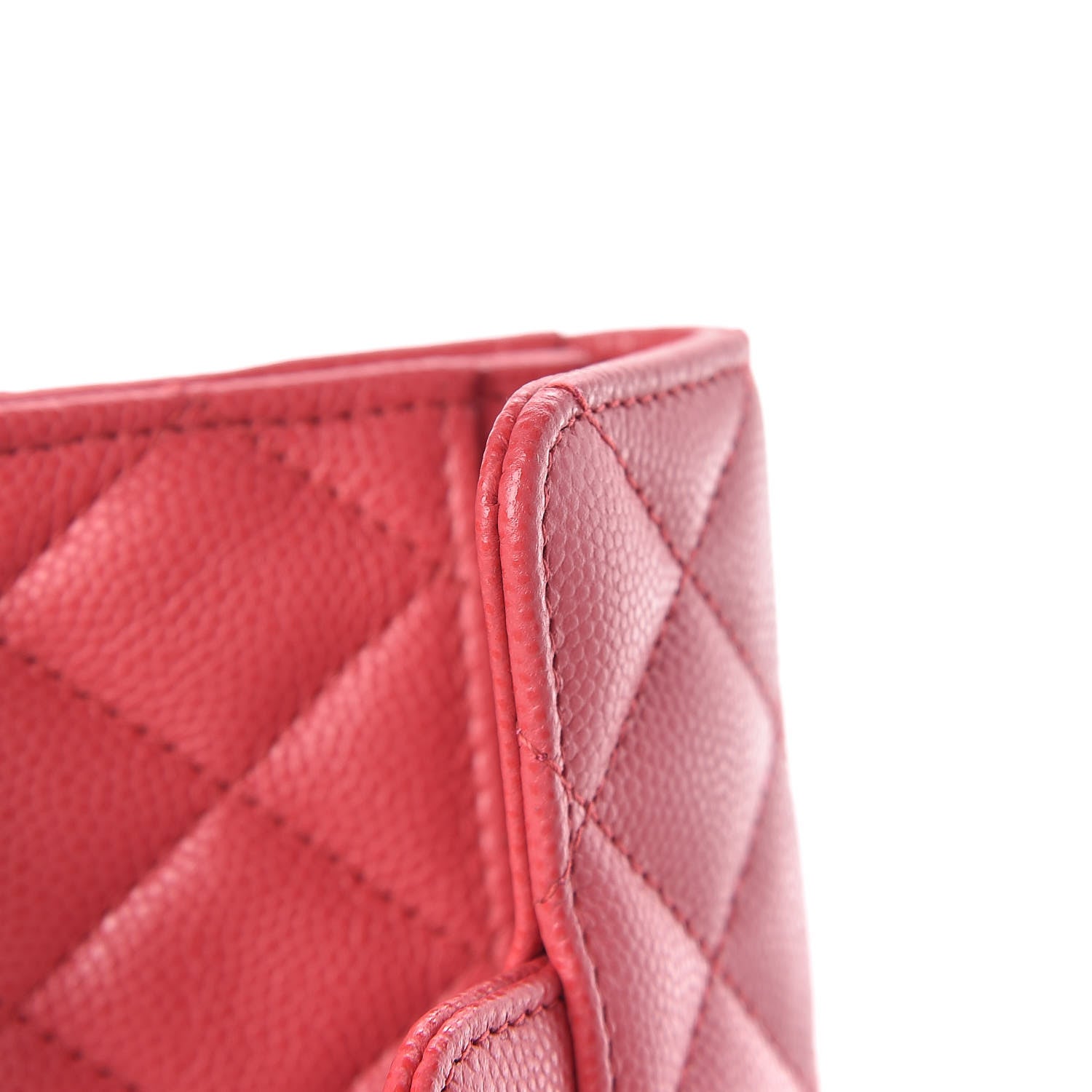Chanel Caviar Quilted Flap Card Holder Wallet Pink 10 of 11