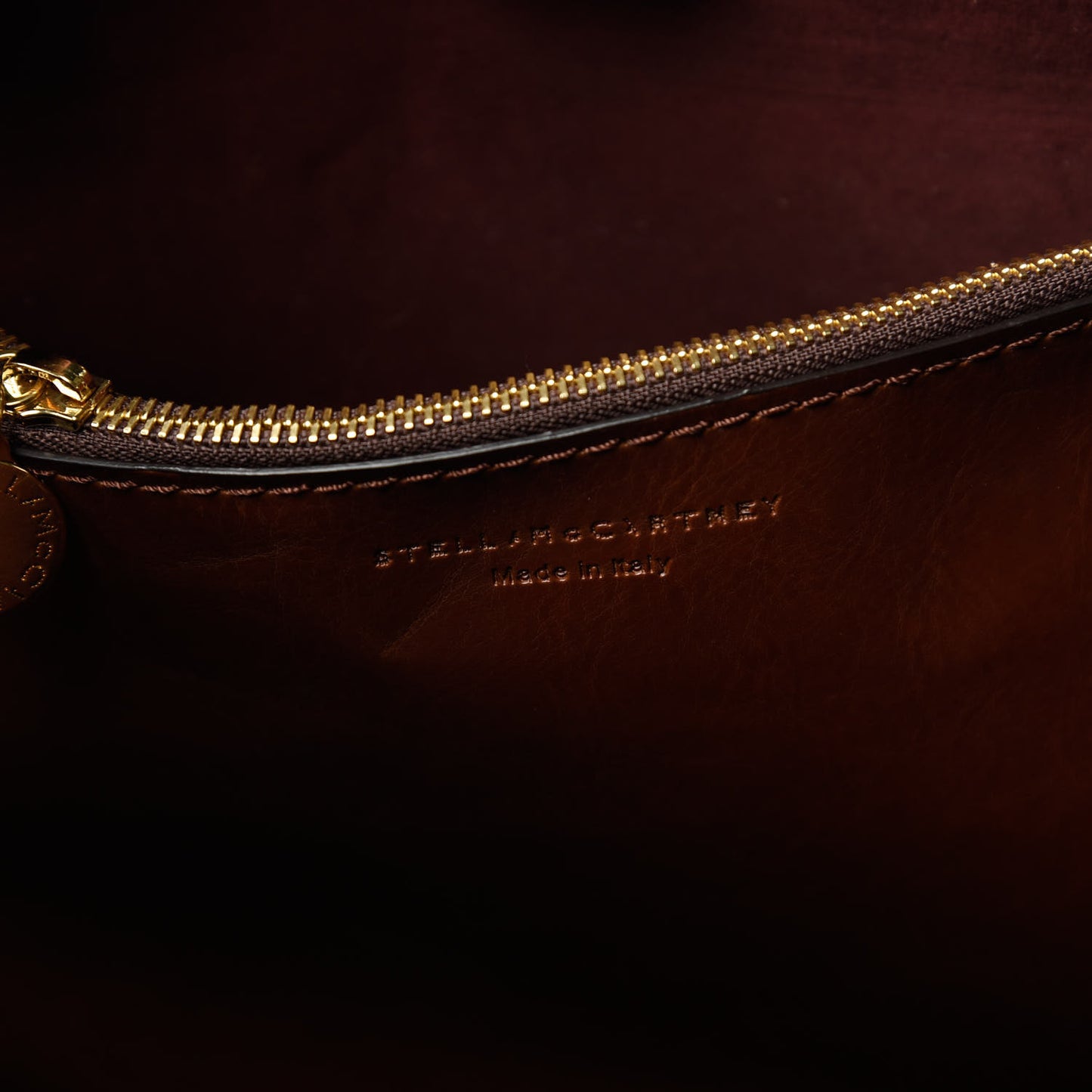 Eco Alter Nappa Studded Large Bucket Bag Cognac