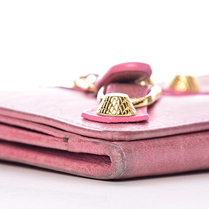 Balenciaga Agneau Giant 12 Gold Hardware Money Wallet Pink 7 of 18