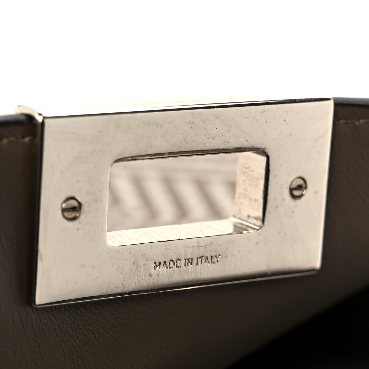 Cuoio Romano Striped Macro FF Bicolor Mini Peekaboo I SEE U Satchel Ghianda