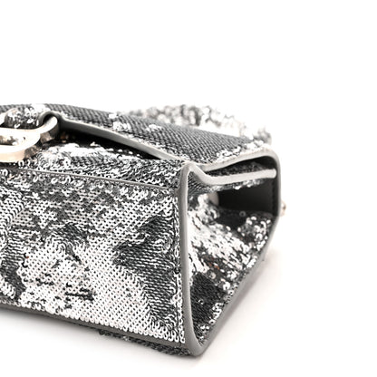 Balenciaga Sequin Hourglass Top Handle Bag XS Silver 11 of 11