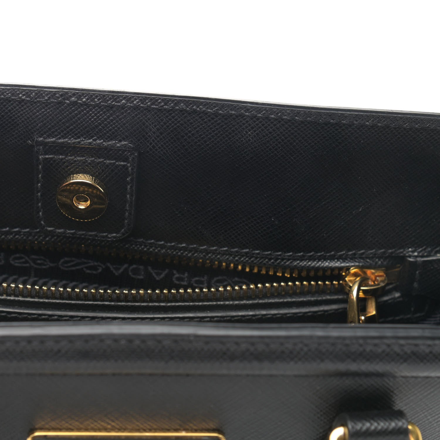 Prada Saffiano Lux Small Parabole Tote Black 11 of 12